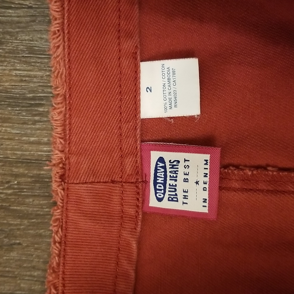 Old Navy Blue Jeans Ladies Women Skirt Red - The Best In Denim Size 2 - Picture 3 of 5